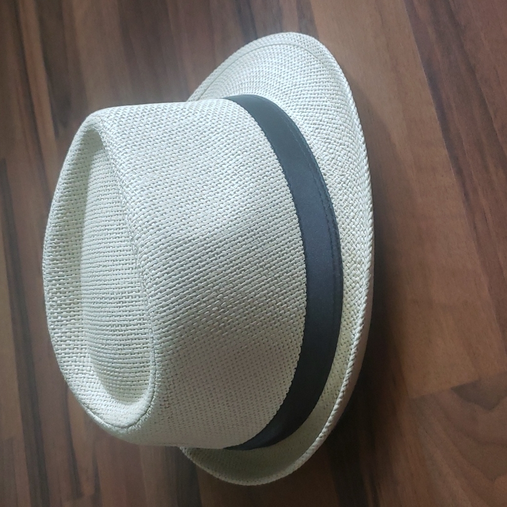 Straw Fedora Hat (Beige) Brand New-Never Worn-58cm